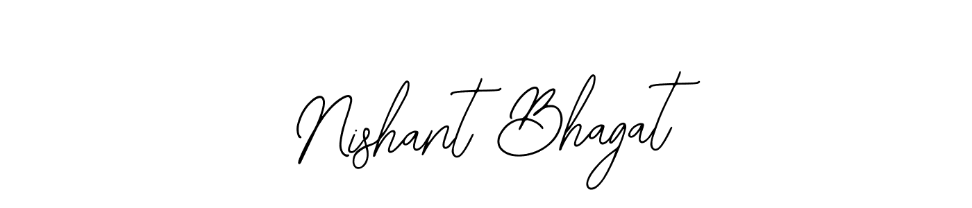 How to make Nishant Bhagat name signature. Use Bearetta-2O07w style for creating short signs online. This is the latest handwritten sign. Nishant Bhagat signature style 12 images and pictures png
