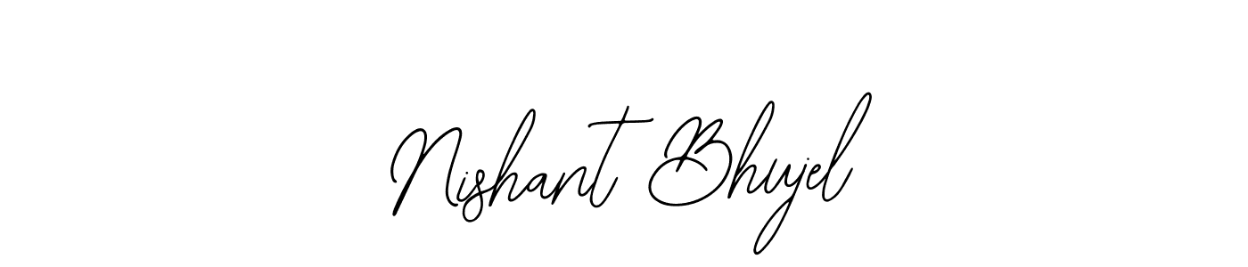 Bearetta-2O07w is a professional signature style that is perfect for those who want to add a touch of class to their signature. It is also a great choice for those who want to make their signature more unique. Get Nishant Bhujel name to fancy signature for free. Nishant Bhujel signature style 12 images and pictures png