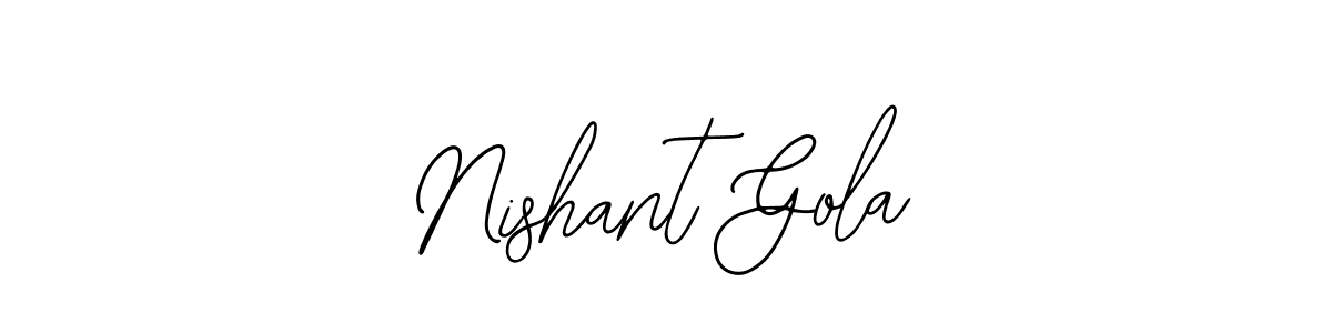 Similarly Bearetta-2O07w is the best handwritten signature design. Signature creator online .You can use it as an online autograph creator for name Nishant Gola. Nishant Gola signature style 12 images and pictures png