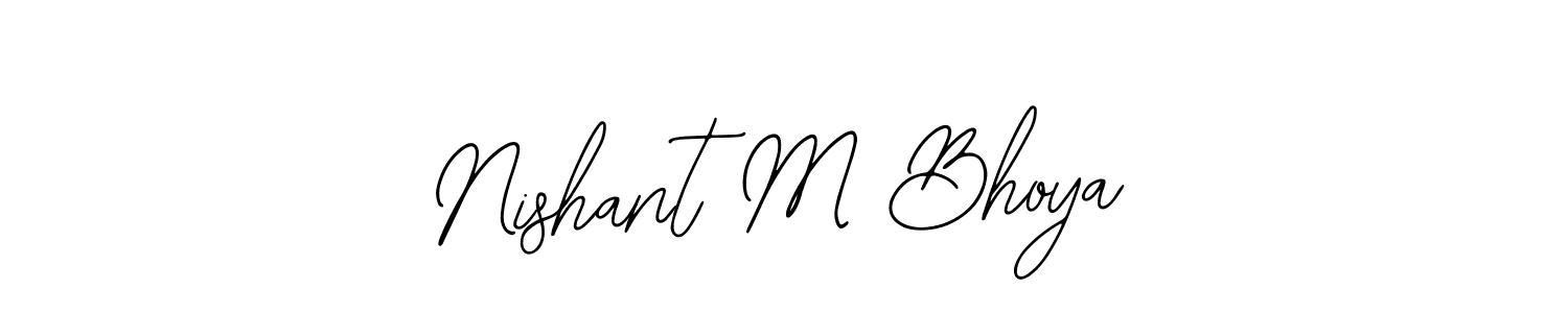 Create a beautiful signature design for name Nishant M Bhoya. With this signature (Bearetta-2O07w) fonts, you can make a handwritten signature for free. Nishant M Bhoya signature style 12 images and pictures png