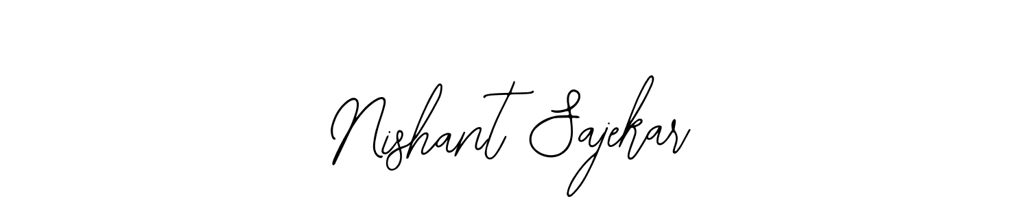 You should practise on your own different ways (Bearetta-2O07w) to write your name (Nishant Sajekar) in signature. don't let someone else do it for you. Nishant Sajekar signature style 12 images and pictures png