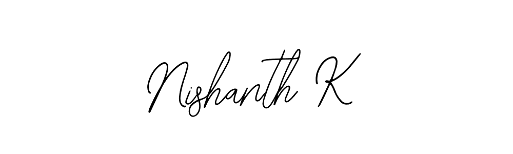 You should practise on your own different ways (Bearetta-2O07w) to write your name (Nishanth K) in signature. don't let someone else do it for you. Nishanth K signature style 12 images and pictures png