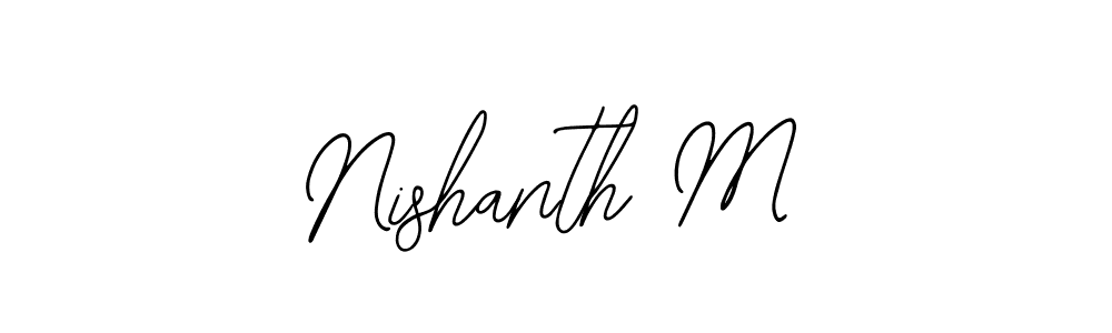 if you are searching for the best signature style for your name Nishanth M. so please give up your signature search. here we have designed multiple signature styles  using Bearetta-2O07w. Nishanth M signature style 12 images and pictures png