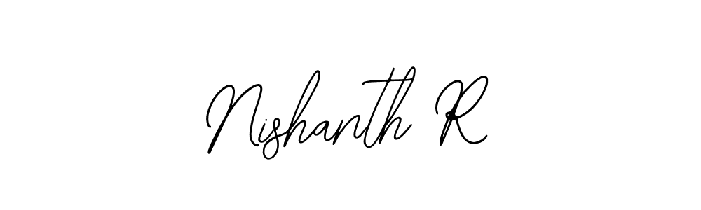 How to make Nishanth R name signature. Use Bearetta-2O07w style for creating short signs online. This is the latest handwritten sign. Nishanth R signature style 12 images and pictures png