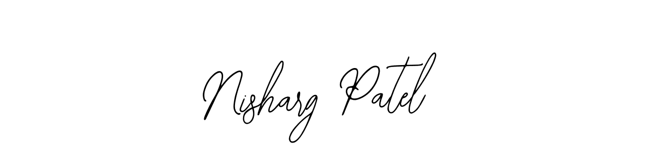 Also You can easily find your signature by using the search form. We will create Nisharg Patel name handwritten signature images for you free of cost using Bearetta-2O07w sign style. Nisharg Patel signature style 12 images and pictures png