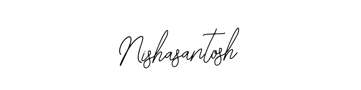 How to make Nishasantosh name signature. Use Bearetta-2O07w style for creating short signs online. This is the latest handwritten sign. Nishasantosh signature style 12 images and pictures png