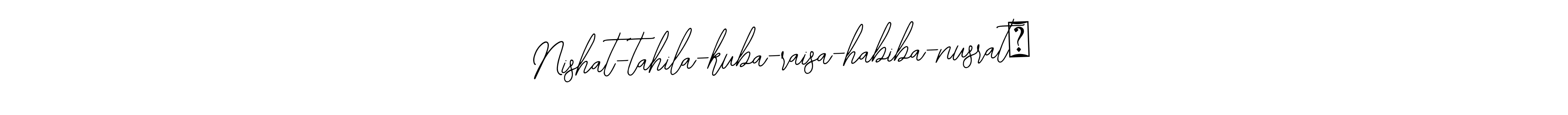 Design your own signature with our free online signature maker. With this signature software, you can create a handwritten (Bearetta-2O07w) signature for name Nishat-tahila-kuba-raisa-habiba-nusrat☆. Nishat-tahila-kuba-raisa-habiba-nusrat☆ signature style 12 images and pictures png