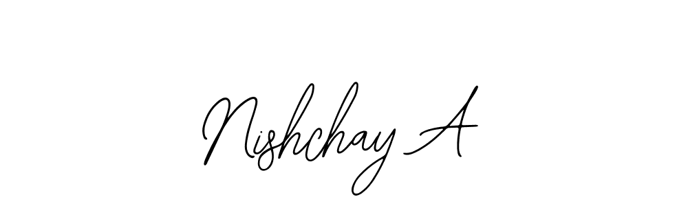 How to make Nishchay A name signature. Use Bearetta-2O07w style for creating short signs online. This is the latest handwritten sign. Nishchay A signature style 12 images and pictures png