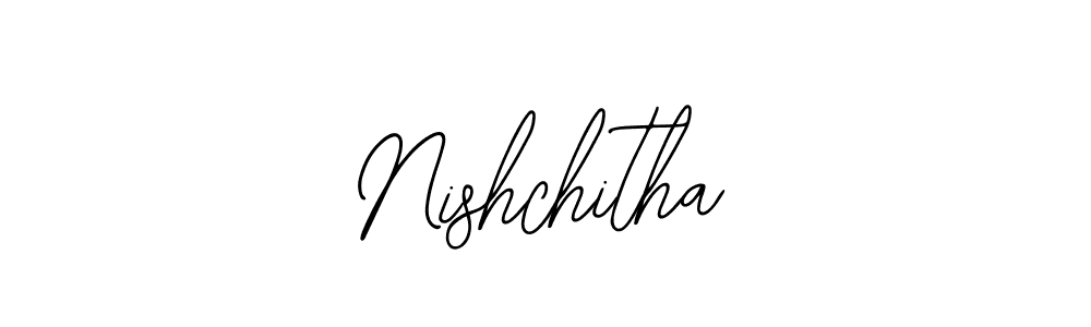 Similarly Bearetta-2O07w is the best handwritten signature design. Signature creator online .You can use it as an online autograph creator for name Nishchitha. Nishchitha signature style 12 images and pictures png