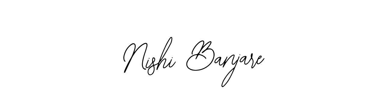 How to make Nishi Banjare name signature. Use Bearetta-2O07w style for creating short signs online. This is the latest handwritten sign. Nishi Banjare signature style 12 images and pictures png
