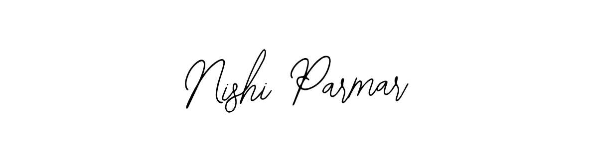 You should practise on your own different ways (Bearetta-2O07w) to write your name (Nishi Parmar) in signature. don't let someone else do it for you. Nishi Parmar signature style 12 images and pictures png