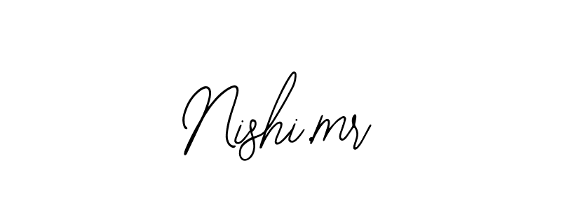 The best way (Bearetta-2O07w) to make a short signature is to pick only two or three words in your name. The name Nishi.mr include a total of six letters. For converting this name. Nishi.mr signature style 12 images and pictures png