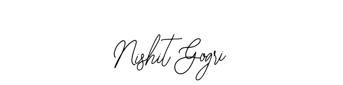 The best way (Bearetta-2O07w) to make a short signature is to pick only two or three words in your name. The name Nishit Gogri include a total of six letters. For converting this name. Nishit Gogri signature style 12 images and pictures png