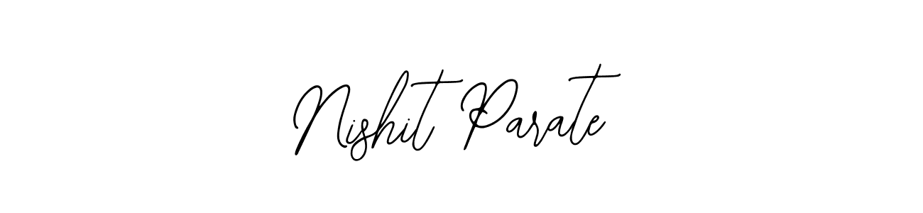 How to make Nishit Parate name signature. Use Bearetta-2O07w style for creating short signs online. This is the latest handwritten sign. Nishit Parate signature style 12 images and pictures png