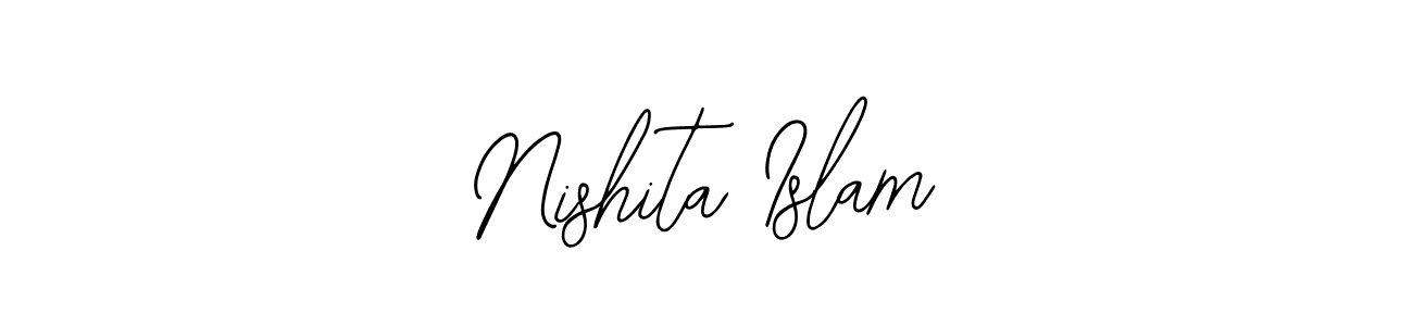 Bearetta-2O07w is a professional signature style that is perfect for those who want to add a touch of class to their signature. It is also a great choice for those who want to make their signature more unique. Get Nishita Islam name to fancy signature for free. Nishita Islam signature style 12 images and pictures png