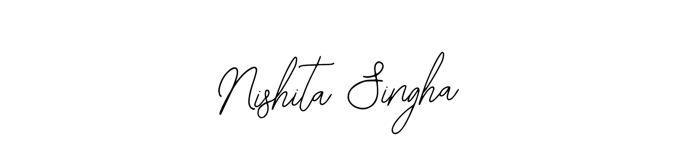 How to make Nishita Singha name signature. Use Bearetta-2O07w style for creating short signs online. This is the latest handwritten sign. Nishita Singha signature style 12 images and pictures png