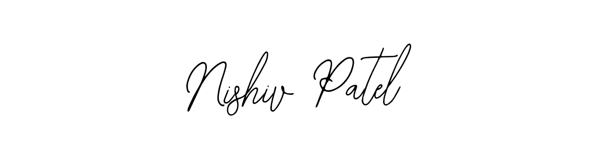 How to make Nishiv Patel signature? Bearetta-2O07w is a professional autograph style. Create handwritten signature for Nishiv Patel name. Nishiv Patel signature style 12 images and pictures png