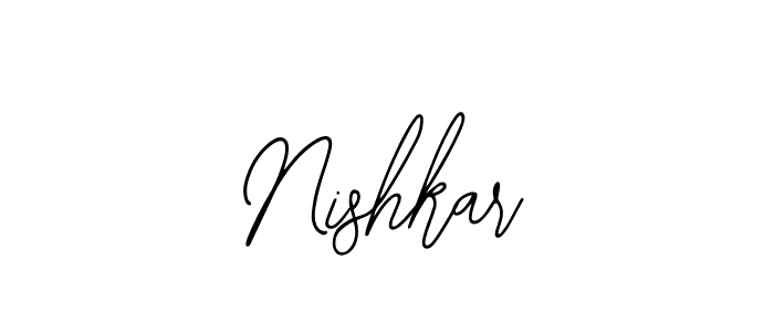 if you are searching for the best signature style for your name Nishkar. so please give up your signature search. here we have designed multiple signature styles  using Bearetta-2O07w. Nishkar signature style 12 images and pictures png