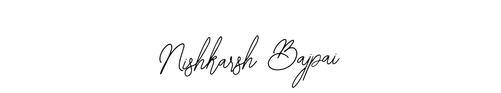 How to make Nishkarsh Bajpai name signature. Use Bearetta-2O07w style for creating short signs online. This is the latest handwritten sign. Nishkarsh Bajpai signature style 12 images and pictures png