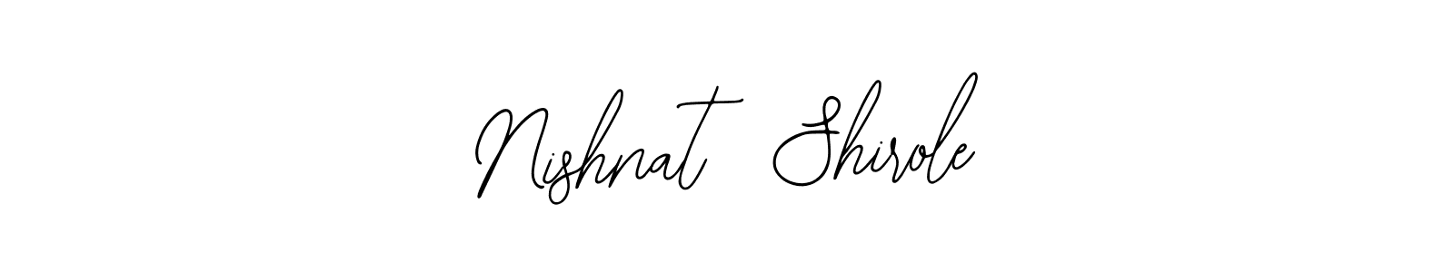 Bearetta-2O07w is a professional signature style that is perfect for those who want to add a touch of class to their signature. It is also a great choice for those who want to make their signature more unique. Get Nishnat  Shirole name to fancy signature for free. Nishnat  Shirole signature style 12 images and pictures png