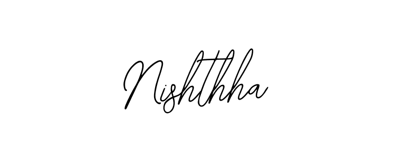 How to make Nishthha name signature. Use Bearetta-2O07w style for creating short signs online. This is the latest handwritten sign. Nishthha signature style 12 images and pictures png