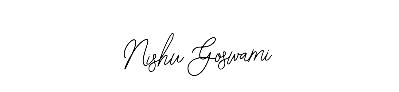Make a short Nishu Goswami signature style. Manage your documents anywhere anytime using Bearetta-2O07w. Create and add eSignatures, submit forms, share and send files easily. Nishu Goswami signature style 12 images and pictures png