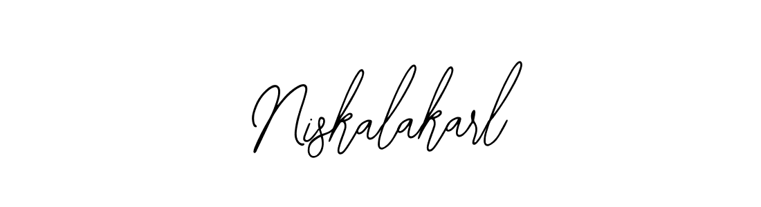 How to make Niskalakarl name signature. Use Bearetta-2O07w style for creating short signs online. This is the latest handwritten sign. Niskalakarl signature style 12 images and pictures png