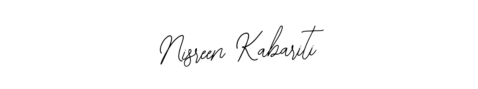 Also we have Nisreen Kabariti name is the best signature style. Create professional handwritten signature collection using Bearetta-2O07w autograph style. Nisreen Kabariti signature style 12 images and pictures png