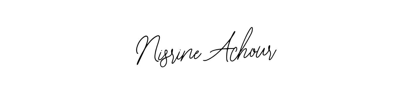 Use a signature maker to create a handwritten signature online. With this signature software, you can design (Bearetta-2O07w) your own signature for name Nisrine Achour. Nisrine Achour signature style 12 images and pictures png