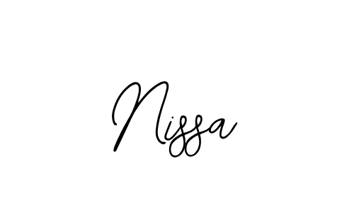 How to make Nissa name signature. Use Bearetta-2O07w style for creating short signs online. This is the latest handwritten sign. Nissa signature style 12 images and pictures png