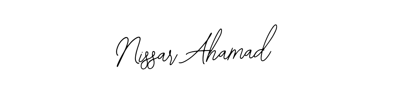 Nissar Ahamad stylish signature style. Best Handwritten Sign (Bearetta-2O07w) for my name. Handwritten Signature Collection Ideas for my name Nissar Ahamad. Nissar Ahamad signature style 12 images and pictures png