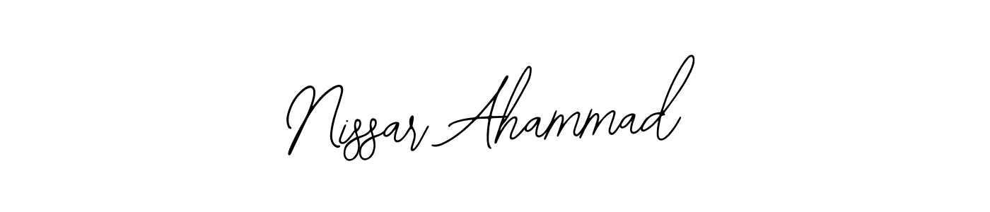 It looks lik you need a new signature style for name Nissar Ahammad. Design unique handwritten (Bearetta-2O07w) signature with our free signature maker in just a few clicks. Nissar Ahammad signature style 12 images and pictures png