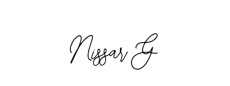 This is the best signature style for the Nissar G name. Also you like these signature font (Bearetta-2O07w). Mix name signature. Nissar G signature style 12 images and pictures png