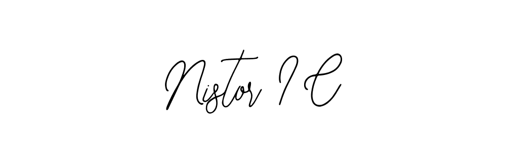 Create a beautiful signature design for name Nistor I C. With this signature (Bearetta-2O07w) fonts, you can make a handwritten signature for free. Nistor I C signature style 12 images and pictures png