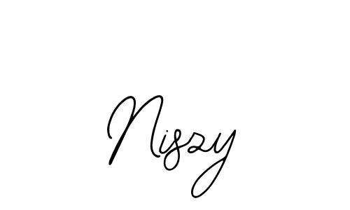 Use a signature maker to create a handwritten signature online. With this signature software, you can design (Bearetta-2O07w) your own signature for name Niszy. Niszy signature style 12 images and pictures png