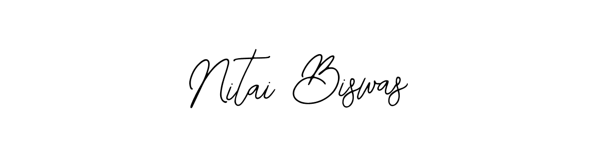 How to make Nitai Biswas name signature. Use Bearetta-2O07w style for creating short signs online. This is the latest handwritten sign. Nitai Biswas signature style 12 images and pictures png