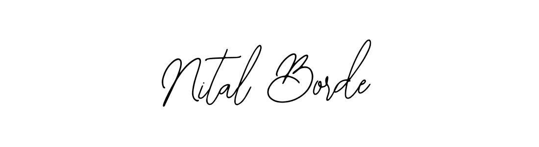 Design your own signature with our free online signature maker. With this signature software, you can create a handwritten (Bearetta-2O07w) signature for name Nital Borde. Nital Borde signature style 12 images and pictures png