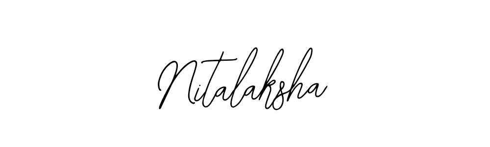 How to make Nitalaksha signature? Bearetta-2O07w is a professional autograph style. Create handwritten signature for Nitalaksha name. Nitalaksha signature style 12 images and pictures png