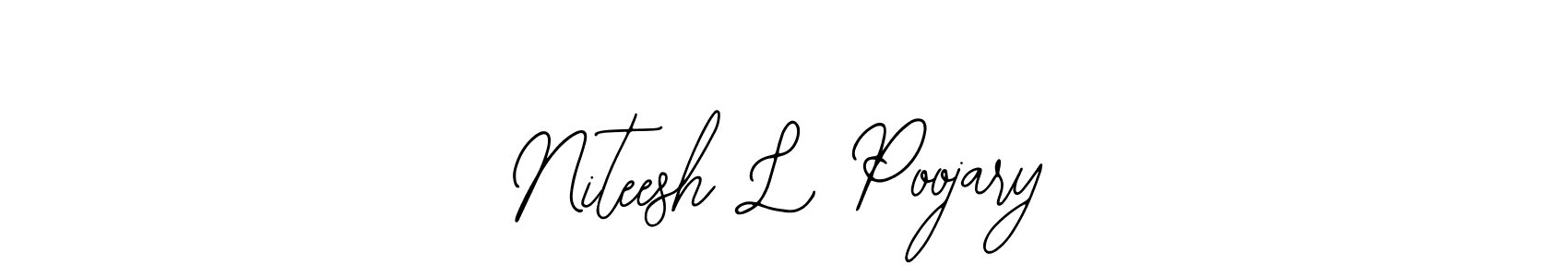 Design your own signature with our free online signature maker. With this signature software, you can create a handwritten (Bearetta-2O07w) signature for name Niteesh L Poojary. Niteesh L Poojary signature style 12 images and pictures png