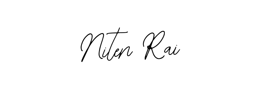 Bearetta-2O07w is a professional signature style that is perfect for those who want to add a touch of class to their signature. It is also a great choice for those who want to make their signature more unique. Get Niten Rai name to fancy signature for free. Niten Rai signature style 12 images and pictures png