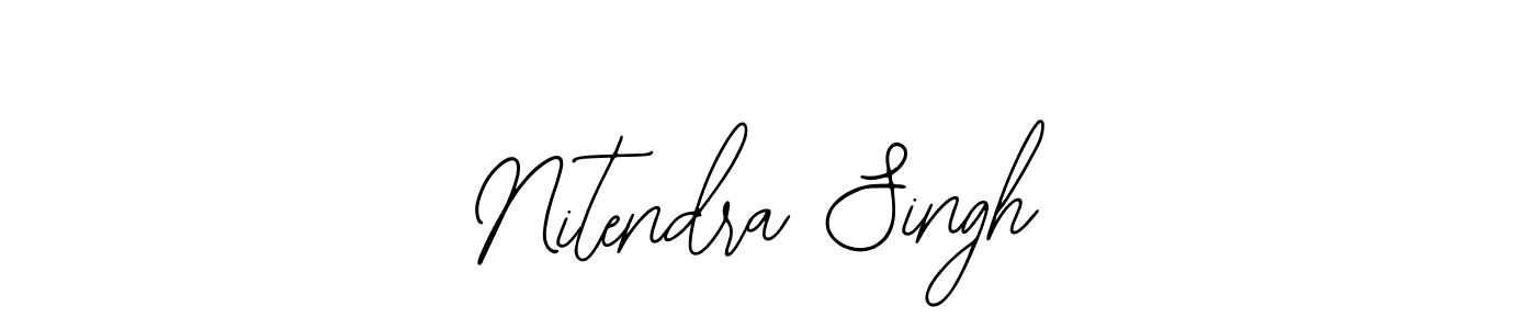 You should practise on your own different ways (Bearetta-2O07w) to write your name (Nitendra Singh) in signature. don't let someone else do it for you. Nitendra Singh signature style 12 images and pictures png