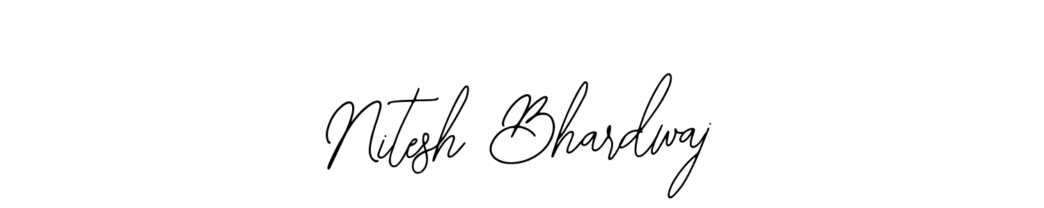How to make Nitesh Bhardwaj name signature. Use Bearetta-2O07w style for creating short signs online. This is the latest handwritten sign. Nitesh Bhardwaj signature style 12 images and pictures png