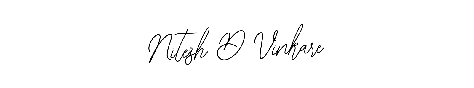 The best way (Bearetta-2O07w) to make a short signature is to pick only two or three words in your name. The name Nitesh D Vinkare include a total of six letters. For converting this name. Nitesh D Vinkare signature style 12 images and pictures png