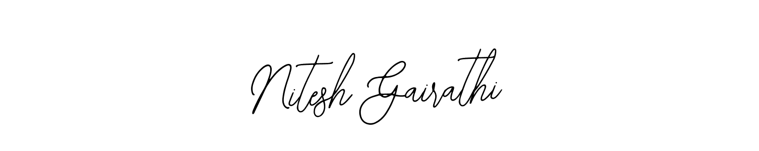 Use a signature maker to create a handwritten signature online. With this signature software, you can design (Bearetta-2O07w) your own signature for name Nitesh Gairathi. Nitesh Gairathi signature style 12 images and pictures png