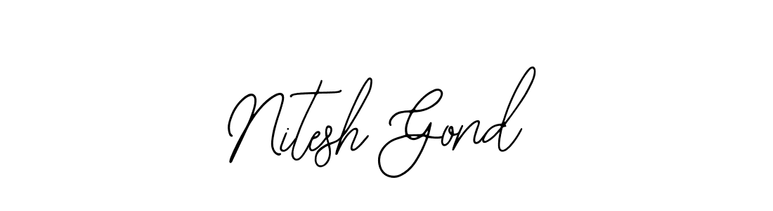 You can use this online signature creator to create a handwritten signature for the name Nitesh Gond. This is the best online autograph maker. Nitesh Gond signature style 12 images and pictures png