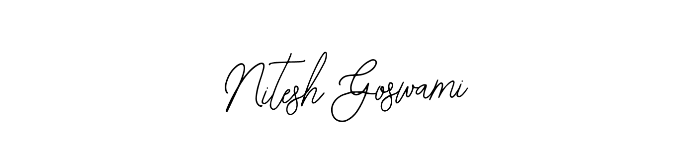 Nitesh Goswami stylish signature style. Best Handwritten Sign (Bearetta-2O07w) for my name. Handwritten Signature Collection Ideas for my name Nitesh Goswami. Nitesh Goswami signature style 12 images and pictures png