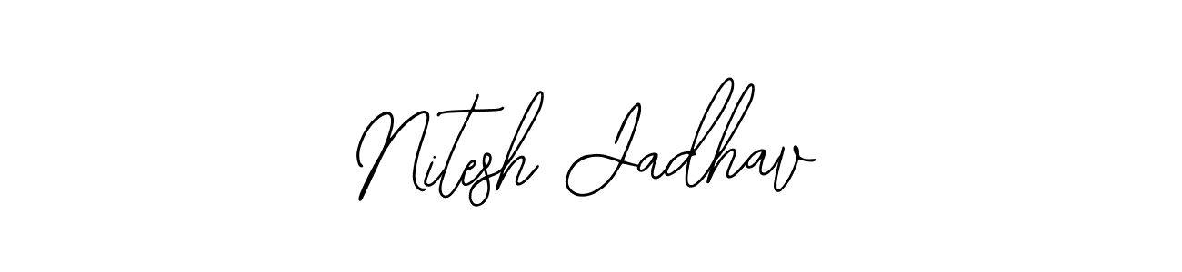 This is the best signature style for the Nitesh Jadhav name. Also you like these signature font (Bearetta-2O07w). Mix name signature. Nitesh Jadhav signature style 12 images and pictures png