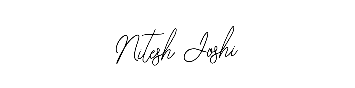 You should practise on your own different ways (Bearetta-2O07w) to write your name (Nitesh Joshi) in signature. don't let someone else do it for you. Nitesh Joshi signature style 12 images and pictures png