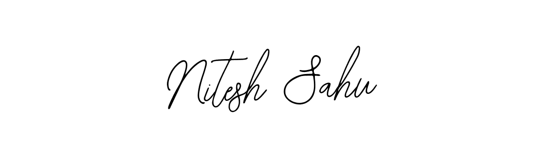 How to make Nitesh Sahu name signature. Use Bearetta-2O07w style for creating short signs online. This is the latest handwritten sign. Nitesh Sahu signature style 12 images and pictures png