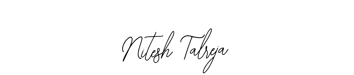 How to make Nitesh Talreja name signature. Use Bearetta-2O07w style for creating short signs online. This is the latest handwritten sign. Nitesh Talreja signature style 12 images and pictures png